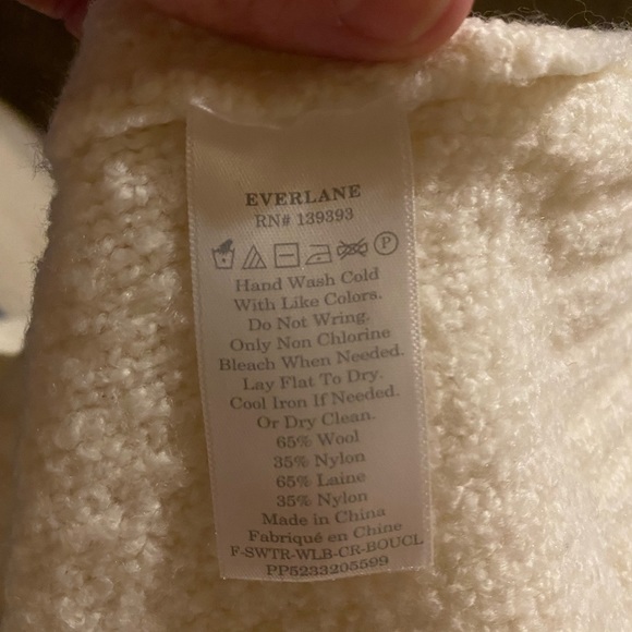 Everlane Cozy Crewneck in Cream - Picture 7 of 7